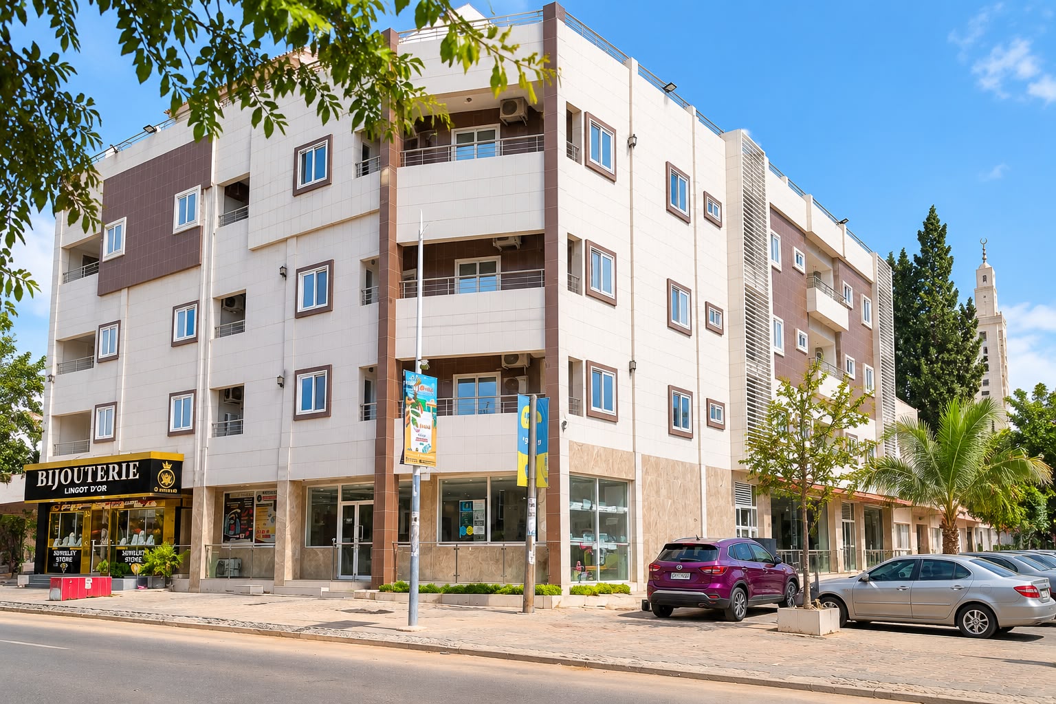 Vue extérieure de Corner Plaza, ELFA Suites